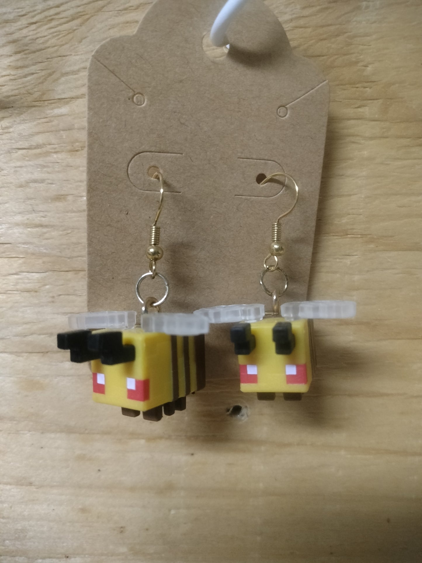 Minecraft Bee Earrings