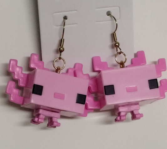 Minecraft Axolotl Earrings