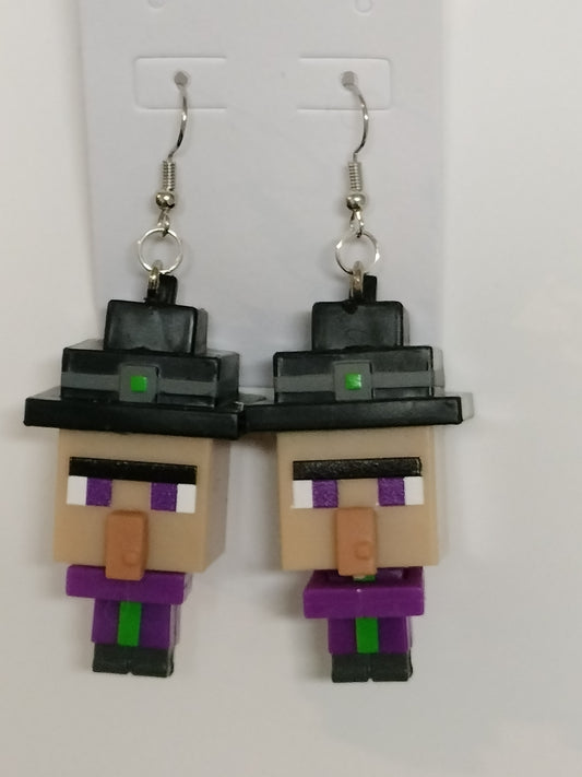 Minecraft Witch Earrings